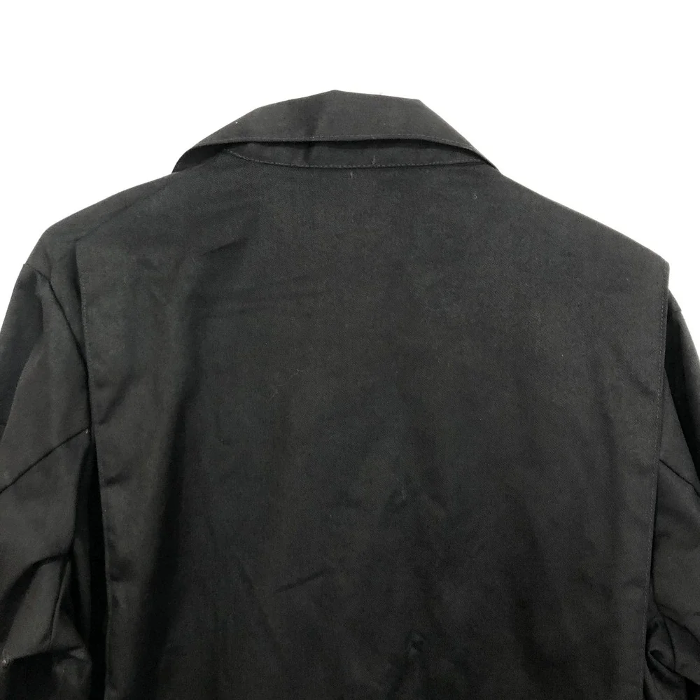 Dickies Black Coverall Jumpsuit Workwear Gold‎ Zipper Front Black L-Tall - Picture 16 of 16